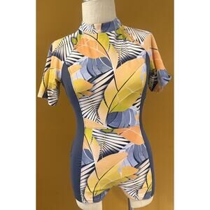 Floral Short-Sleeve Women's Bikini